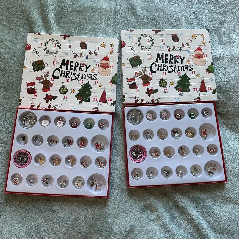24pcs DIY Christmas Countdown Advent Calendar Surprise jewelry Making children’s